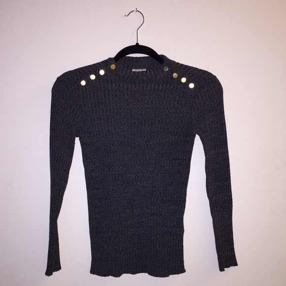 Pigalle Tops - Ribbed Sweater With Buttons